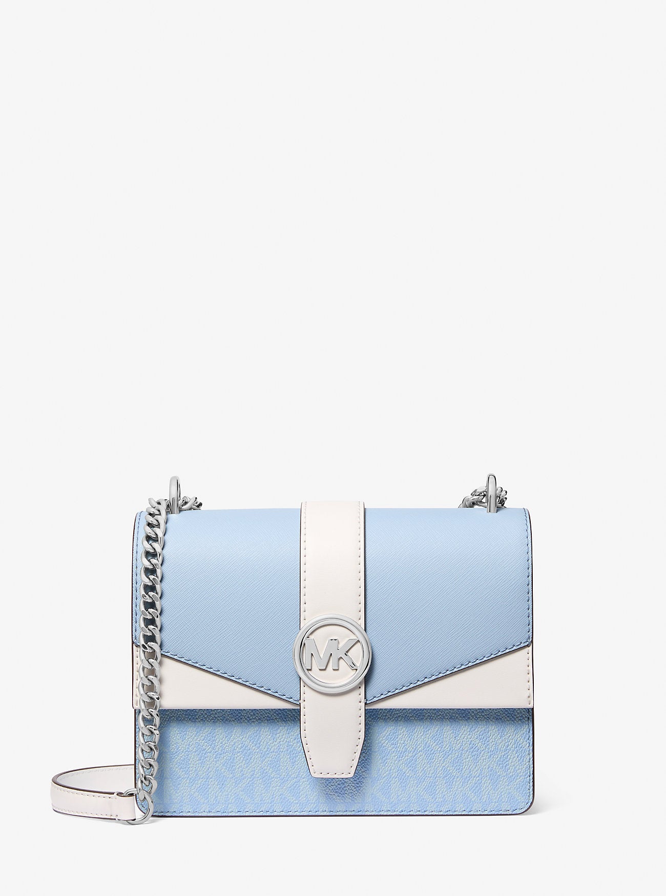 Greenwich Small Color-Block Signature Logo Crossbody Bag Lt Sky Mlt Lt Sky Mlt