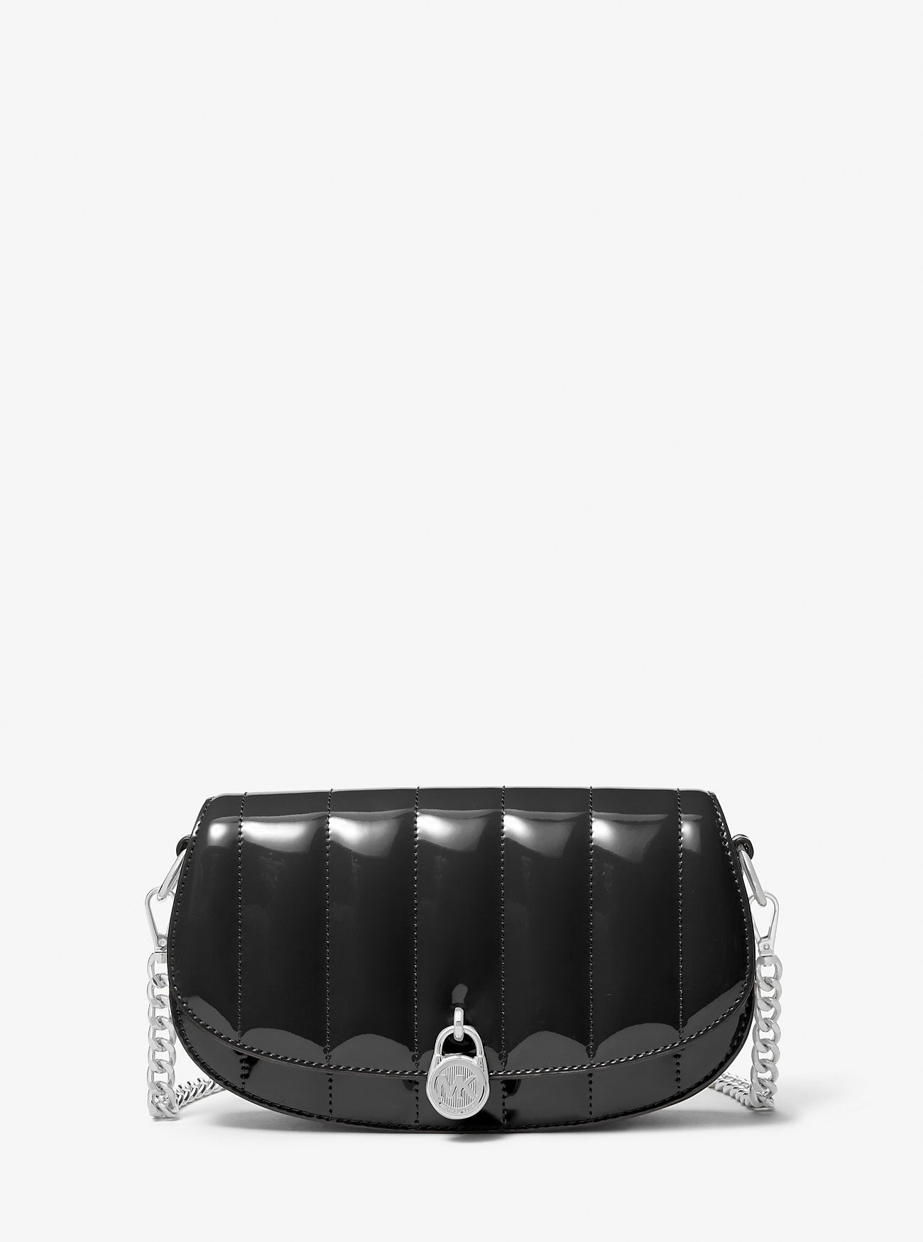 Mila Small Patent Convertible Crossbody Bag Black Black