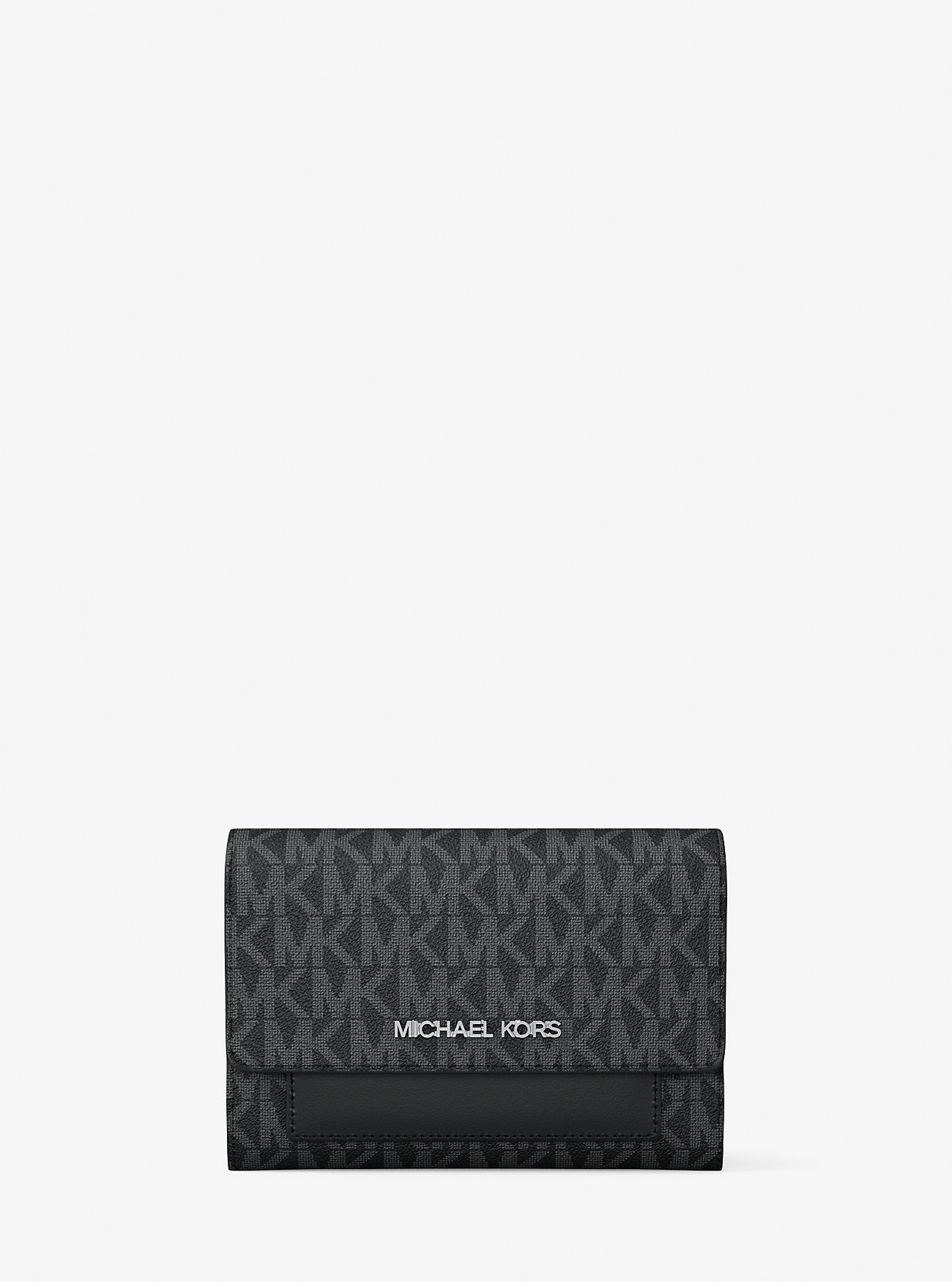 Jet Set Medium Signature Logo 2-in-1 Wallet Black Black