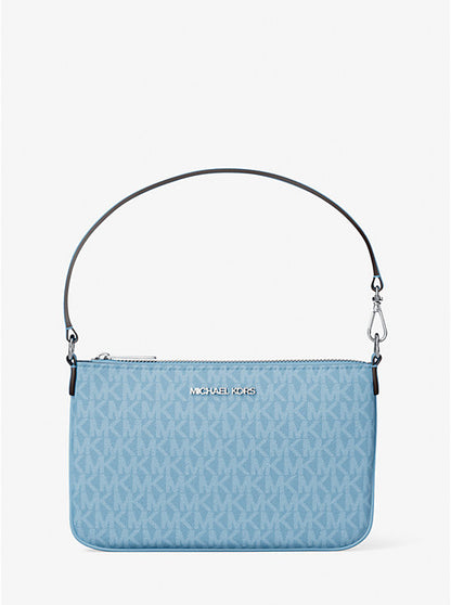 Jet Set Small Signature Logo Convertible Wristlet Light Sky