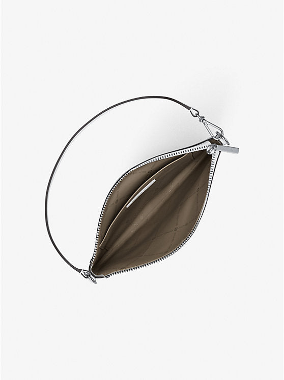 Jet Set Embellished Convertible Wristlet Optic White