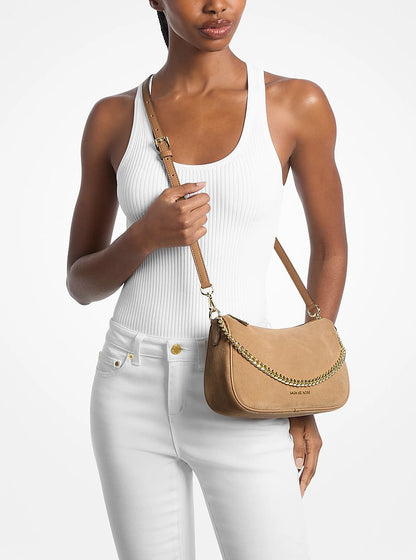 Carmela Medium Suede Convertible Crossbody Bag Camel Camel