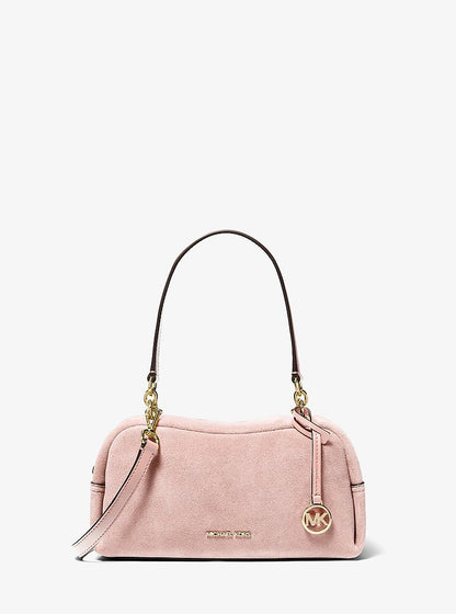 Cecily Small Suede Shoulder Bag Powder Blush Powder Blush
