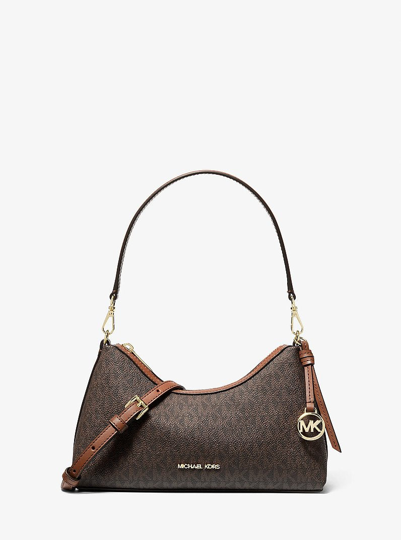 Sammy Small Signature Logo Convertible Crossbody Bag Brown Brown
