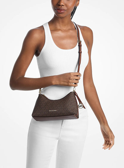 Sammy Small Signature Logo Convertible Crossbody Bag Brown Brown