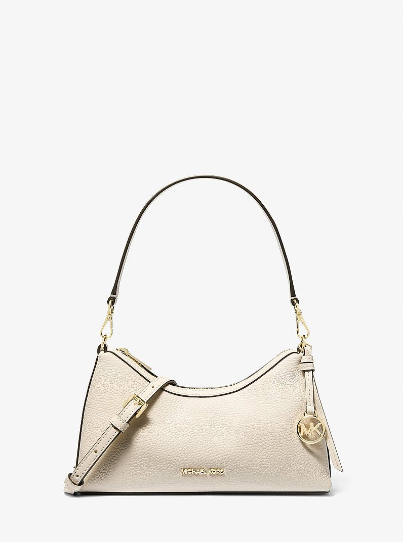 Sammy Small Pebbled Leather Convertible Crossbody Bag Lt Cream Lt Cream
