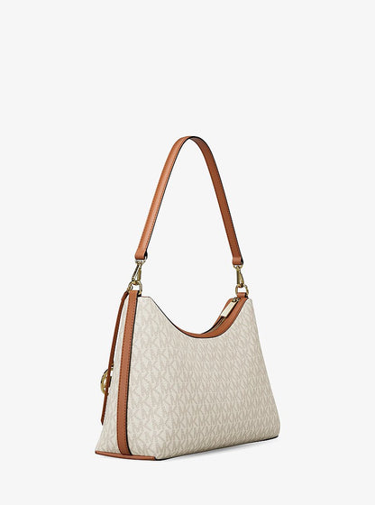 Sammy Medium Signature Logo Convertible Shoulder Bag Vanilla Vanilla