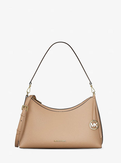Sammy Medium Pebbled Leather Convertible Shoulder Bag Camel Camel