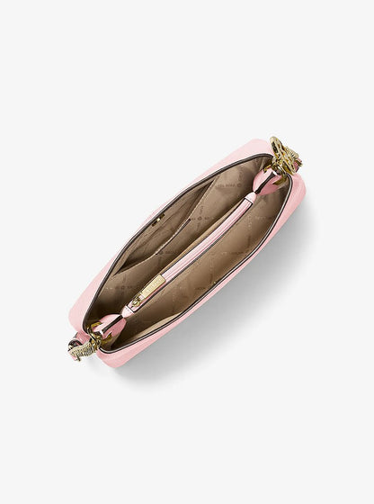 Christina Small Pebbled Leather Crossbody Bag Powder Blush Powder Blush
