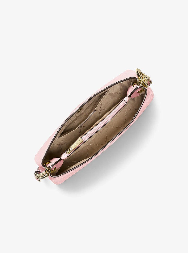 Christina Small Pebbled Leather Crossbody Bag Powder Blush Powder Blush