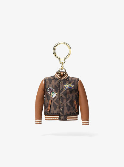 Varsity Jacket Bag Charm Brown Brown