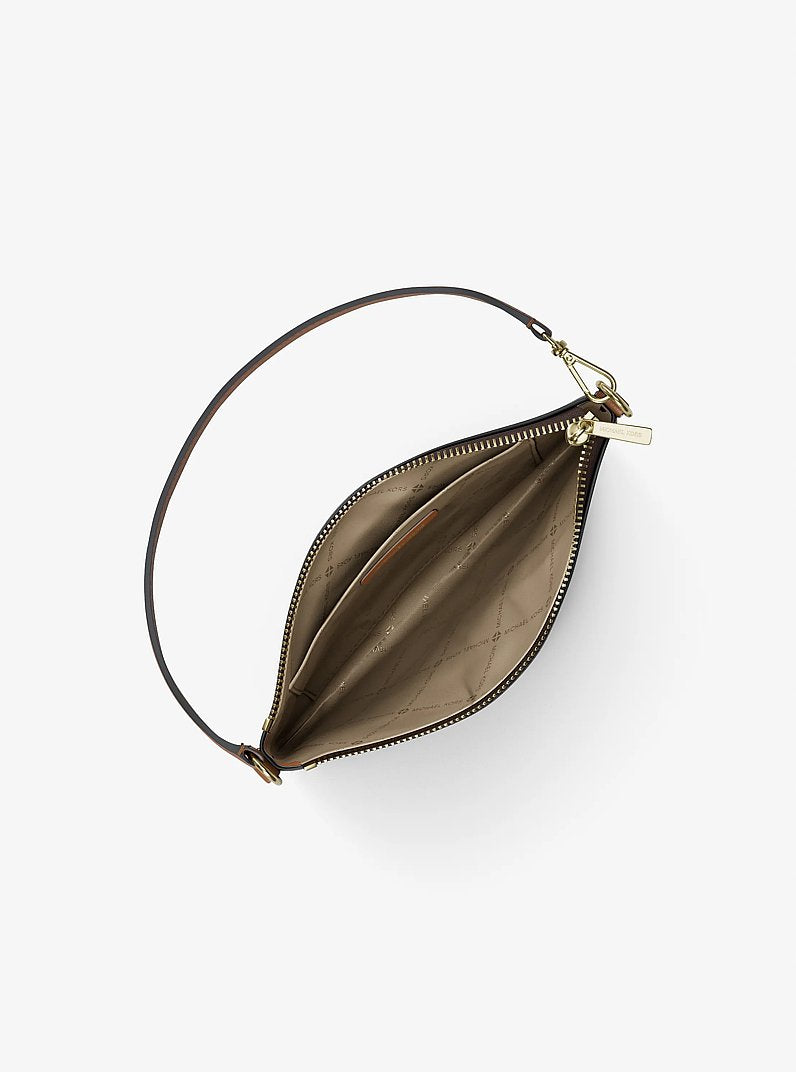 Jet Set Travel Small Striped Signature Logo Convertible Wristlet Vanilla-Luggage Vanilla-Luggage