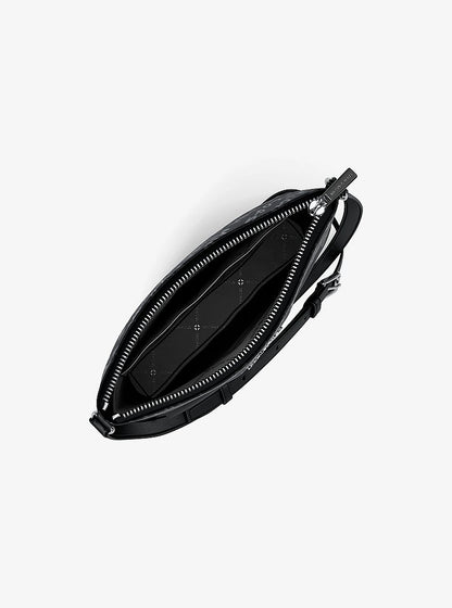 Prescott Small Logo Printed Nylon Crossbody Bag Black Black