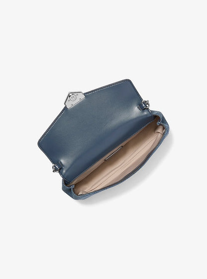 Soho Small Embellished Denim Convertible Crossbody Bag Washed Denim Washed Denim
