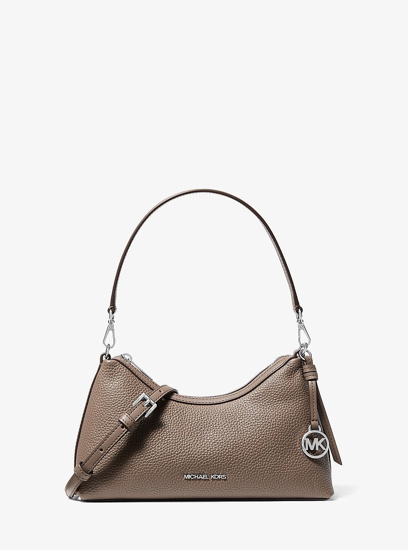 Sammy Small Pebbled Leather Convertible Crossbody Bag Mushroom Mushroom