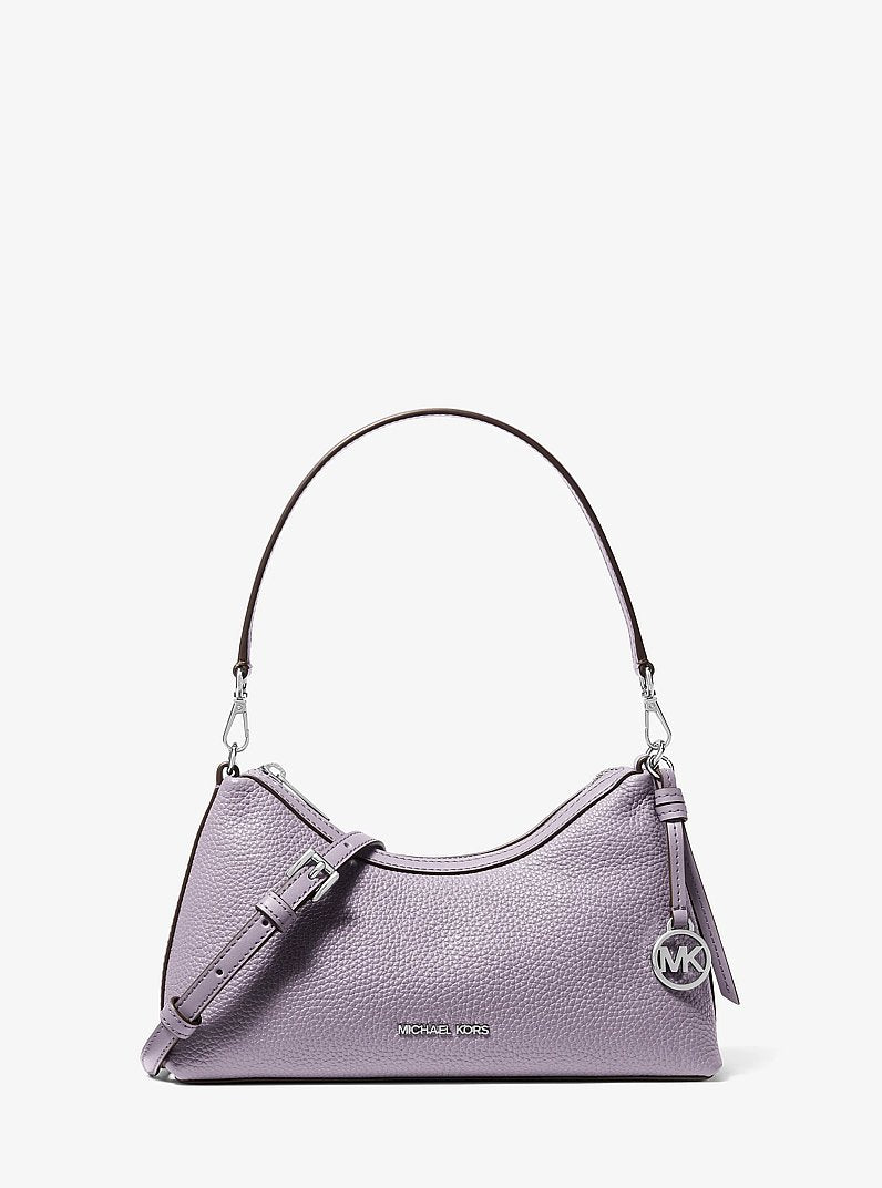 Sammy Small Pebbled Leather Convertible Crossbody Bag Lilac Lilac
