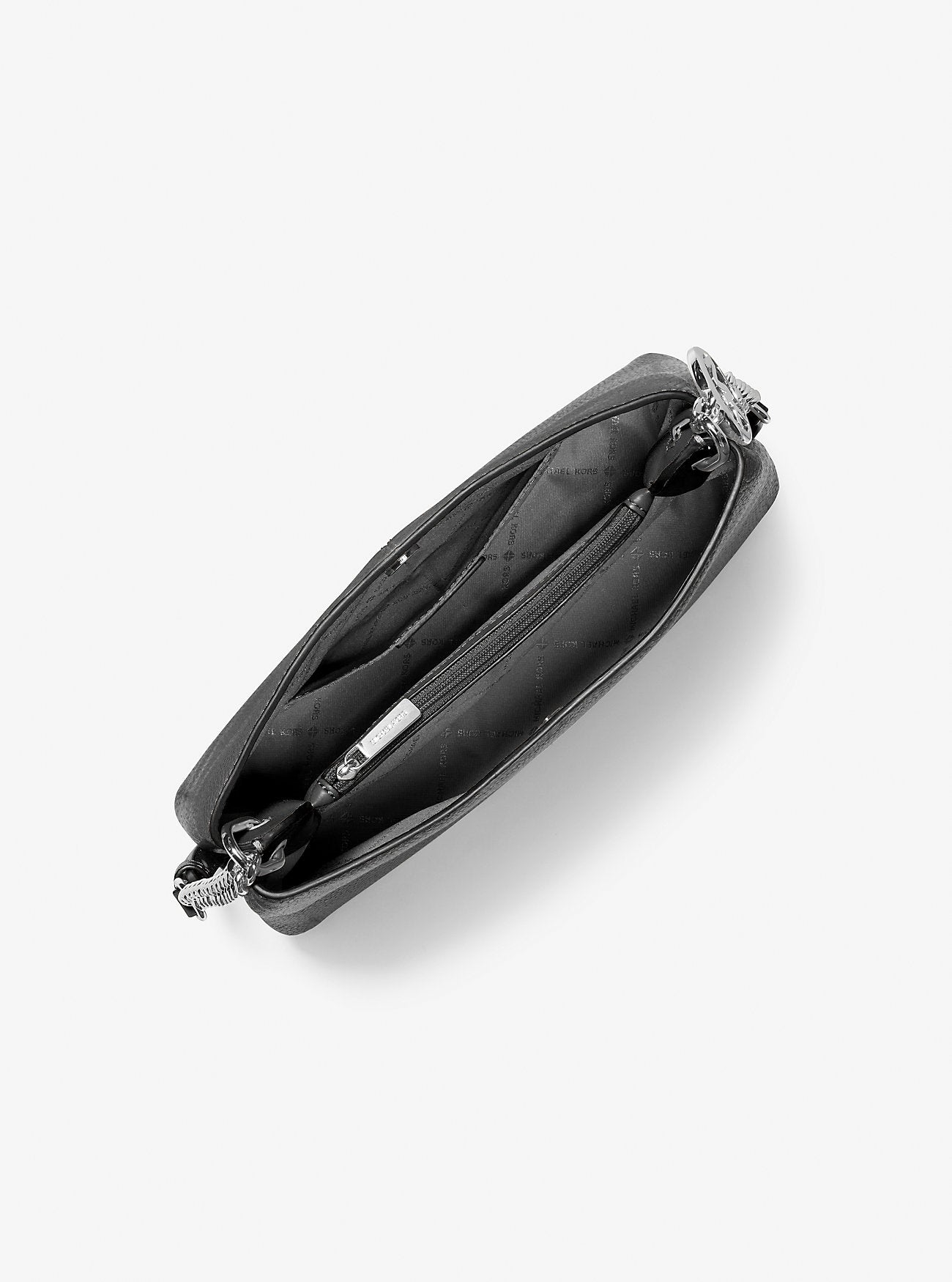 Christina Small Pebbled Leather Crossbody Bag Black Black