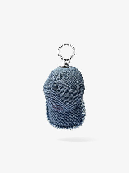 Denim Baseball Hat Bag Charm Washed Denim Washed Denim