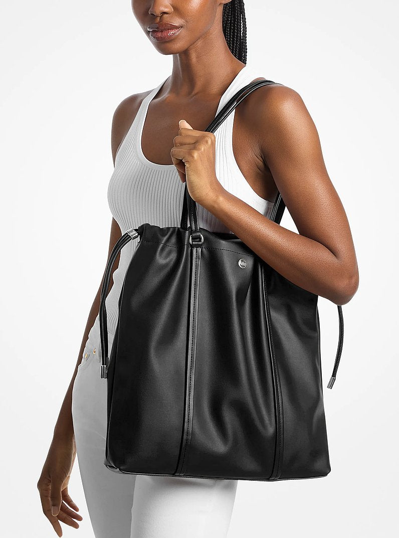 Matilda Large Cinch Tote Bag Black Black