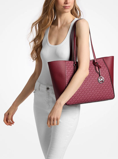 Jet Set Travel Large 3-in-1 Signature Logo Tote Bag Maroon Maroon
