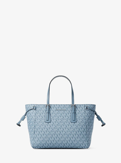 Voyager Extra-Small Signature Logo Tote Bag Denim Denim