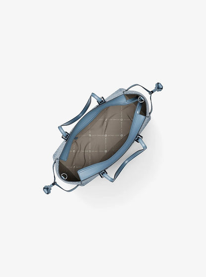 Voyager Extra-Small Signature Logo Tote Bag Denim Denim