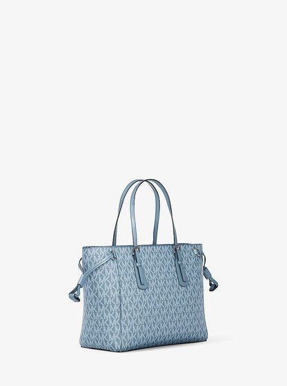 Voyager Extra-Small Signature Logo Tote Bag Denim Denim