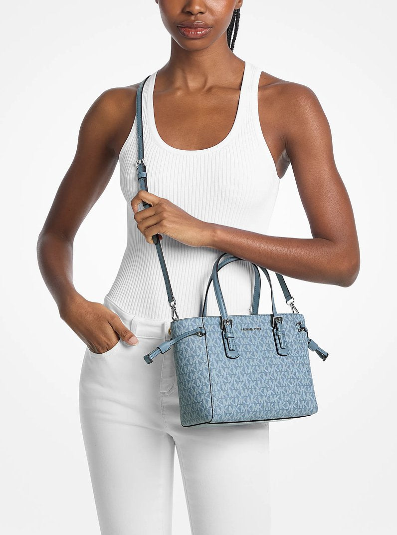 Voyager Extra-Small Signature Logo Tote Bag Denim Denim