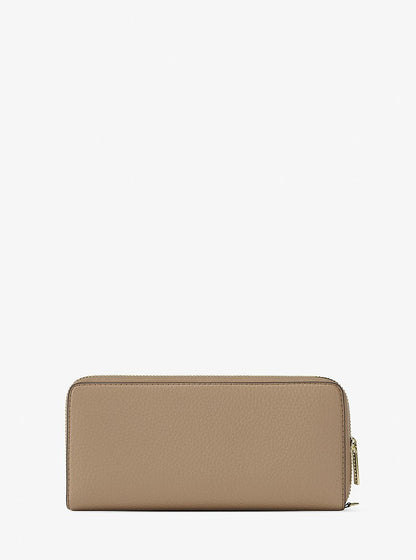 Jet Set Travel Large Pebbled Leather Wristlet Camel Camel