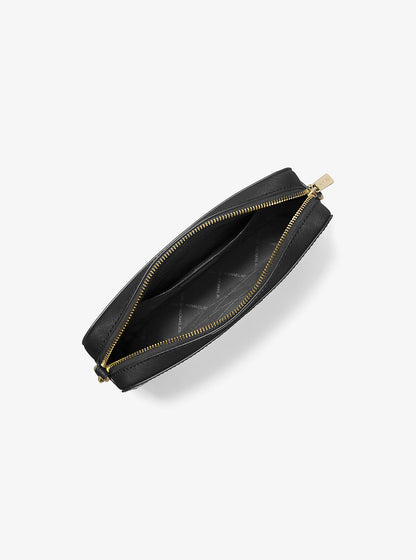 Jet Set Large Saffiano Leather Crossbody Bag Black Black