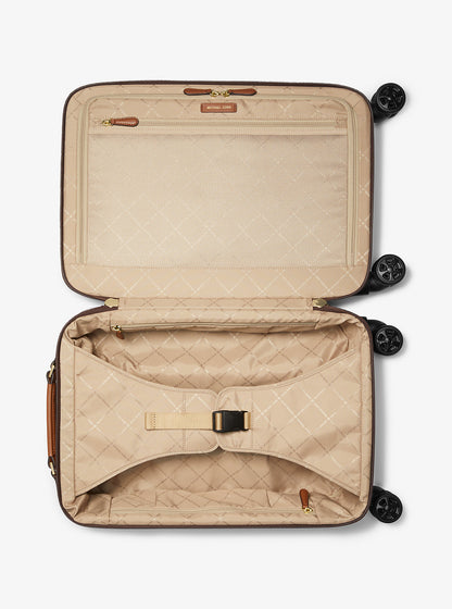 Small Signature Logo Suitcase Brown Brown