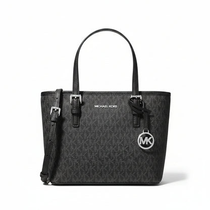 et set travel extra-small logo top-zip tote bag Michael Kors Jet Set Travel Extra-Small Logo Top-Zip Tote Bag Black – Kicks Machine