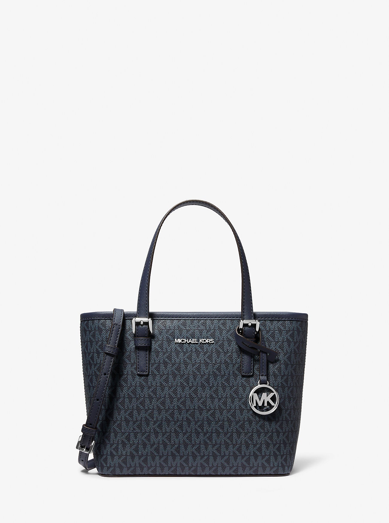 Jet Set Travel Extra-Small Logo Top-Zip Tote Bag Navy Navy