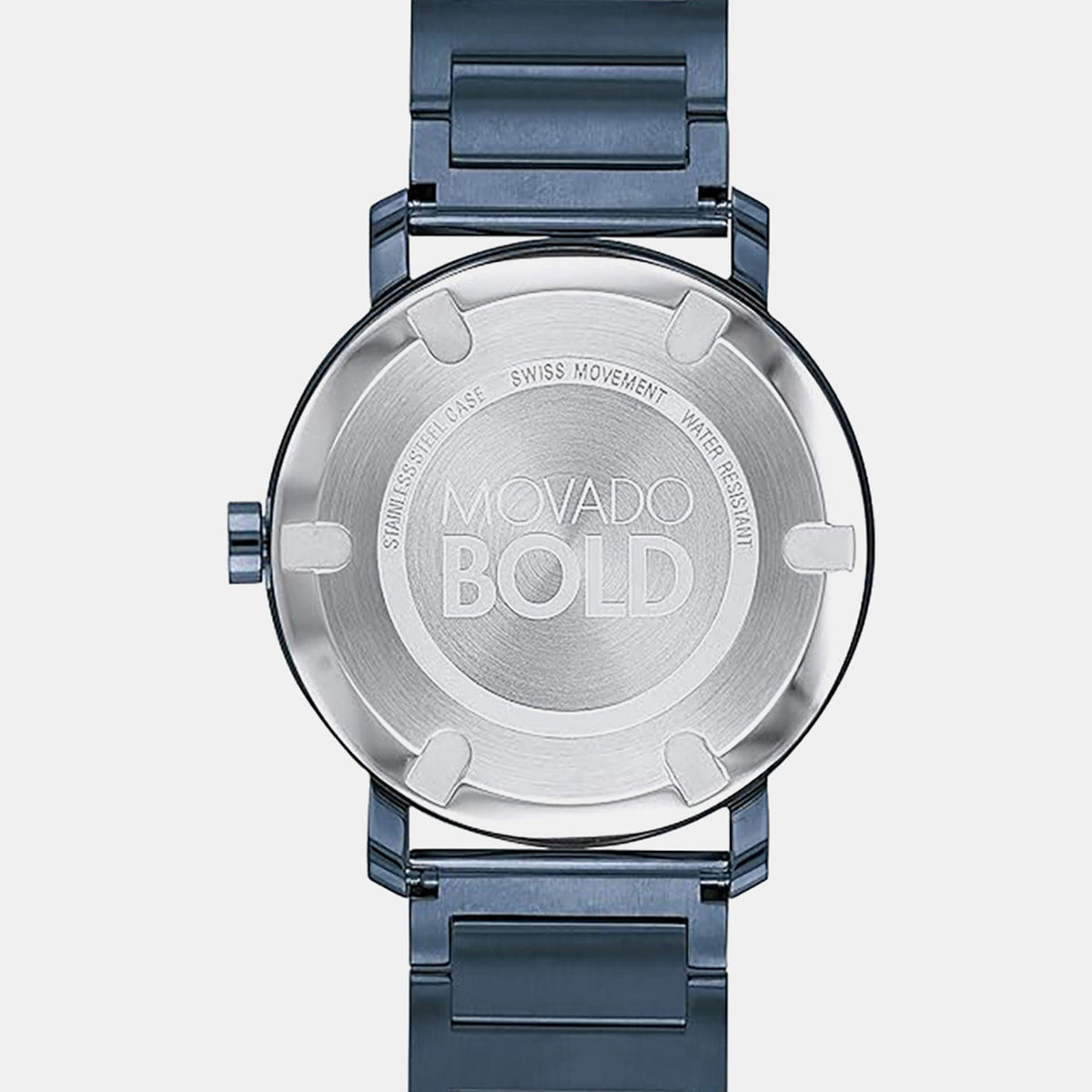 Movado Bold Evolution Men Quartz Blue Dial Analog Stainless Steel Watch 3600510