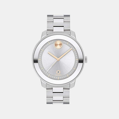 Movado Bold Verso Women Quartz Silver Dial Analog Stainless Steel Watch 3600747