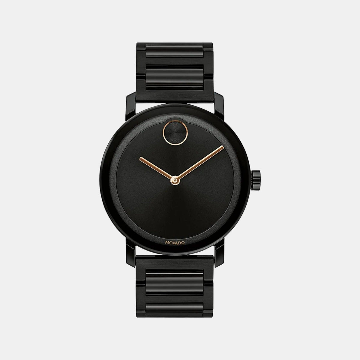 Movado Bold Evolution Men Quartz Black Dial Analog Stainless Steel Watch 3600752