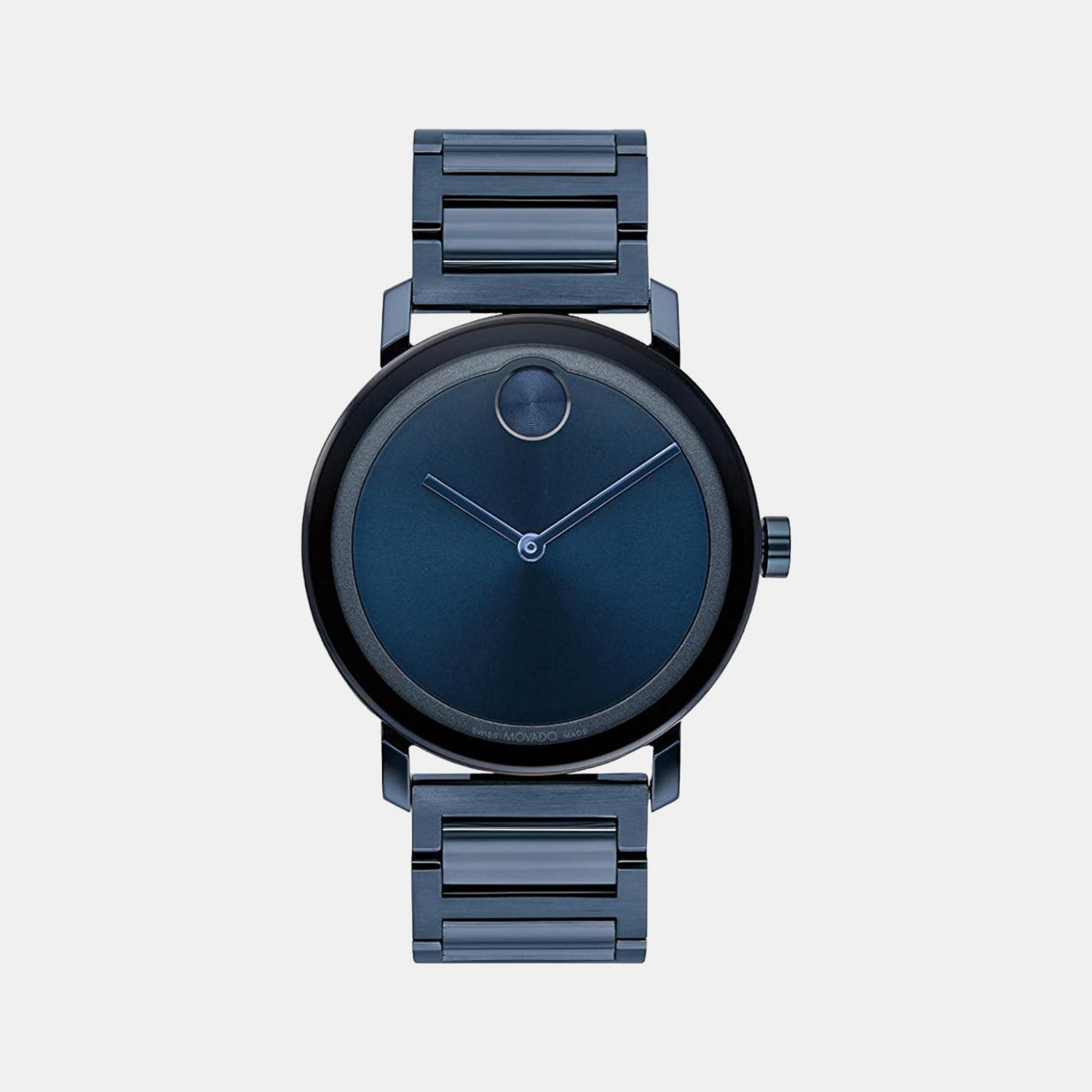 Movado Bold Evolution Men Quartz Blue Dial Analog Stainless Steel Watch 3600797