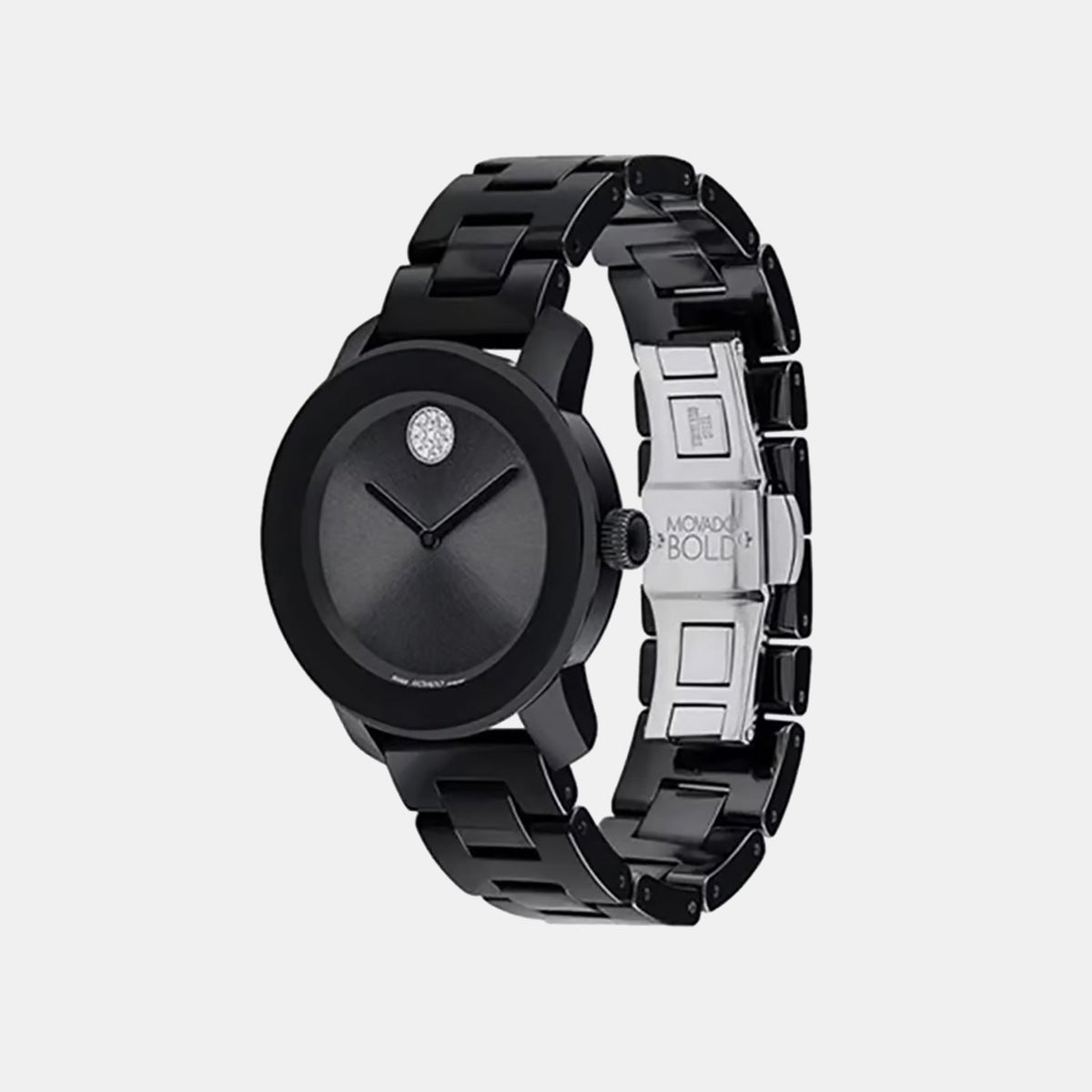 Movado Bold Women Quartz Black Dial Analog Ceramic Watch 3600803