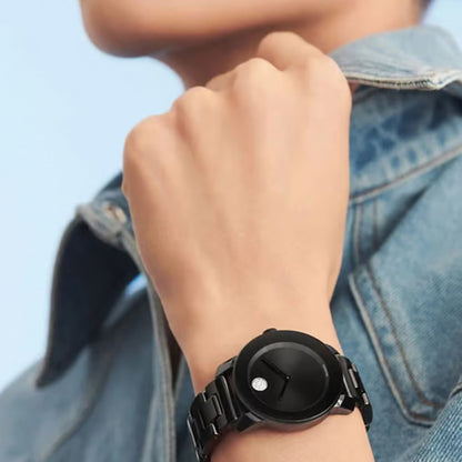Movado Bold Women Quartz Black Dial Analog Ceramic Watch 3600803