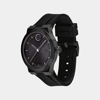 Movado Bold Fusion Men Quartz Black Dial Analog Stainless Steel Watch 3600849