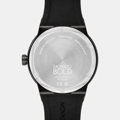 Movado Bold Fusion Men Quartz Black Dial Analog Stainless Steel Watch 3600849