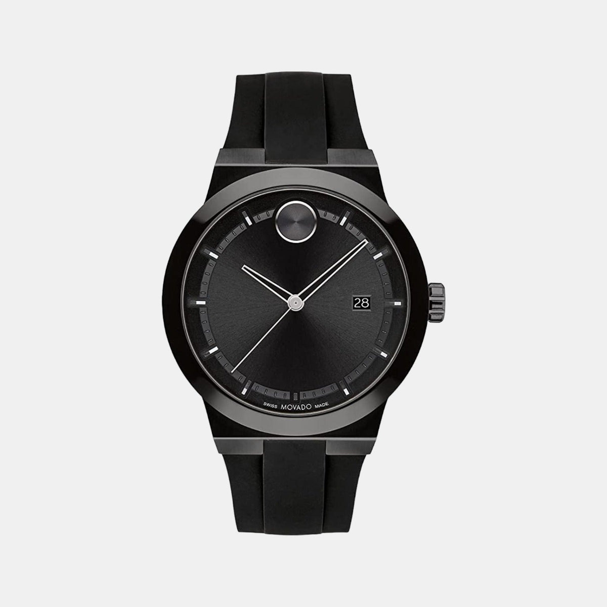Movado Bold Fusion Men Quartz Black Dial Analog Stainless Steel Watch 3600849
