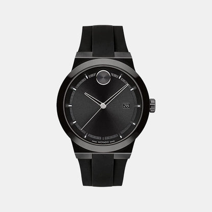 Movado Bold Fusion Men Quartz Black Dial Analog Stainless Steel Watch 3600849