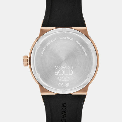 Movado Bold Fusion Men Quartz Black Dial Analog Stainless Steel Watch 3600851