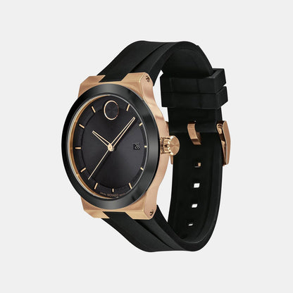 Movado Bold Fusion Men Quartz Black Dial Analog Stainless Steel Watch 3600851
