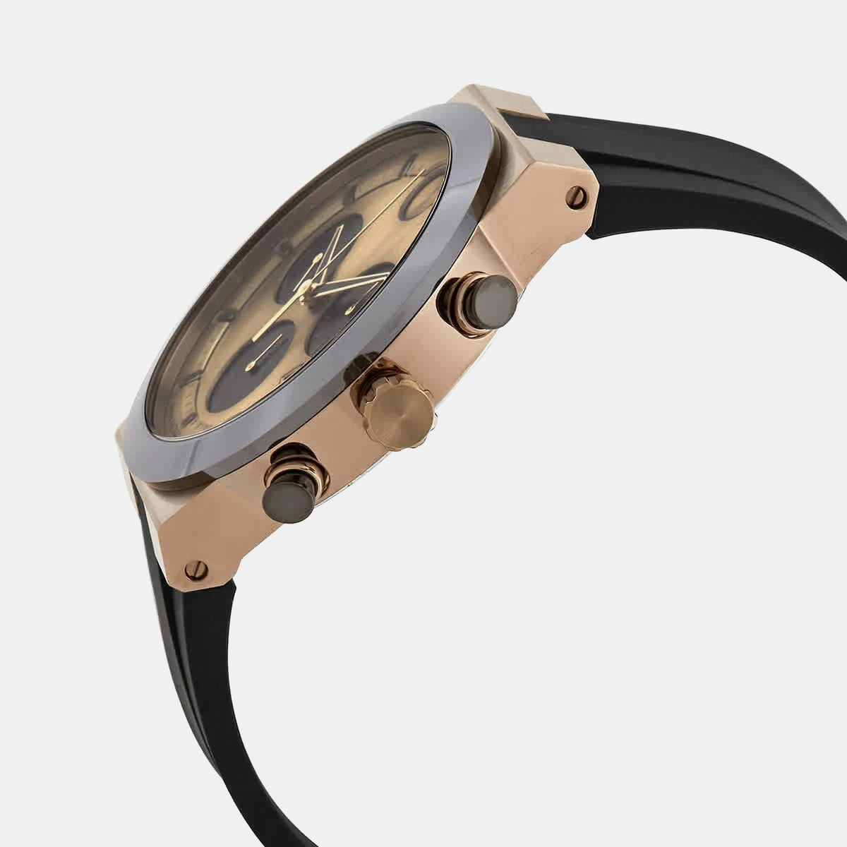 Movado Bold Fusion Men Quartz Rose Gold Dial Chronograph Stainless Steel Watch 3600854