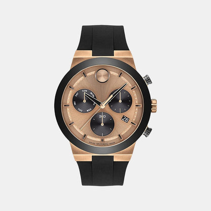 Movado Bold Fusion Men Quartz Rose Gold Dial Chronograph Stainless Steel Watch 3600854