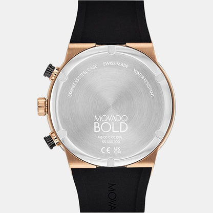 Movado Bold Fusion Men Quartz Rose Gold Dial Chronograph Stainless Steel Watch 3600854