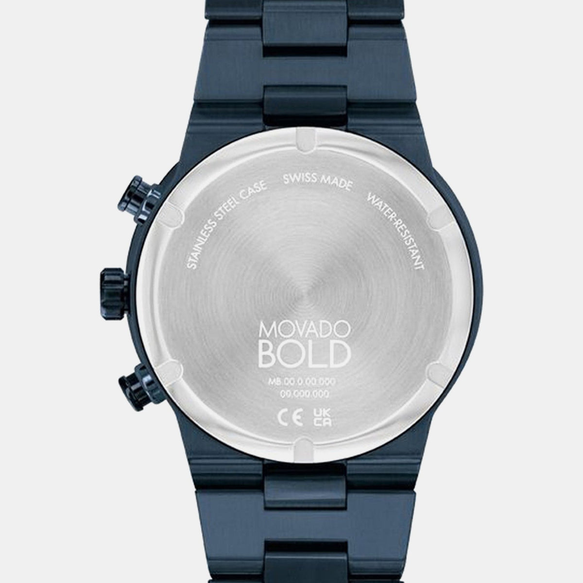 Movado Bold Fusion Men Quartz Blue Dial Chronograph Stainless Steel Watch 3600859