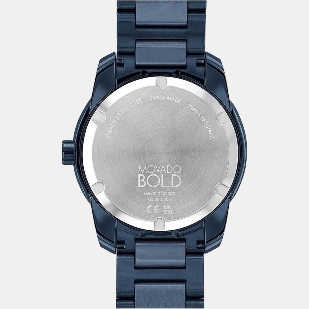 Movado Bold Verso Men Quartz Blue Dial Analog Stainless Steel Watch 3600862